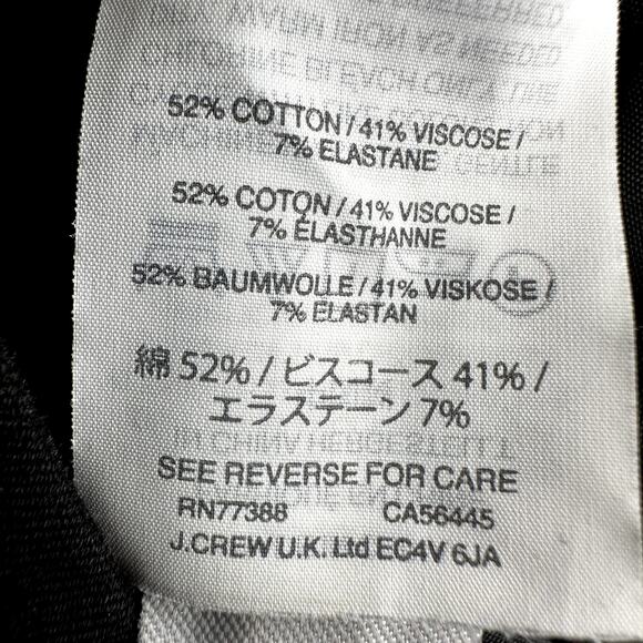 J. Crew Martie Pants Stretch Pleated Cotton High Rise Crop Pockets Black 4 - Picture 5 of 7